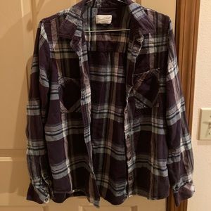 Universal Thread M Purple Plaid Flannel